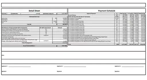 Shapoorji Pallonji Joy 3.0 Costing Plan